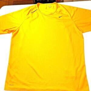 Nike Dri-Fit T-Shirt‎ Crew Neck Work out Tee Yellow Men’s Size XL